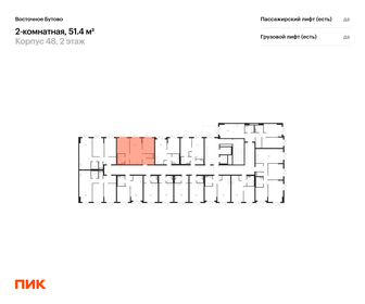 Квартира 51,4 м², 2-комнатная - изображение 2
