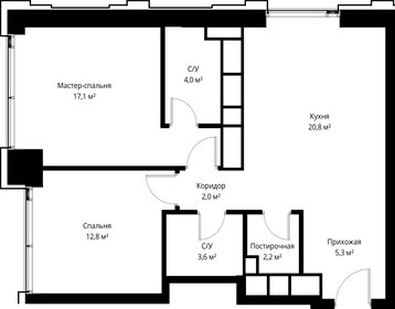 Квартира 67,8 м², 2-комнатная - изображение 2