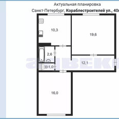 Квартира 61,6 м², 2-комнатная - изображение 2
