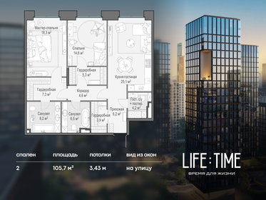 Квартира 105,7 м², 2-комнатная - изображение 1