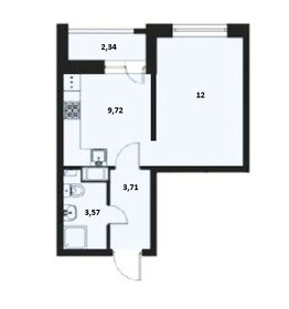 Квартира 29 м², 1-комнатная - изображение 1