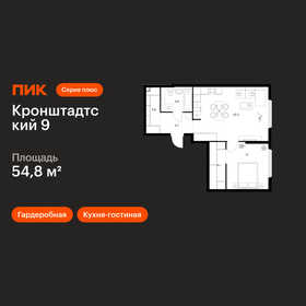 Квартира 54,8 м², 1-комнатная - изображение 1