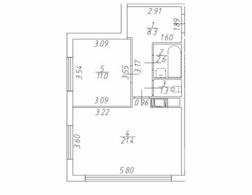 Квартира 44,6 м², 1-комнатные - изображение 2
