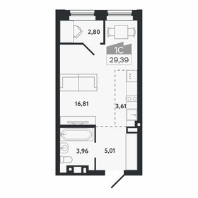 Квартира 29,4 м², студия - изображение 1