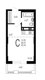Квартира 30,8 м², студия - изображение 1