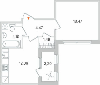 Квартира 37,2 м², 1-комнатная - изображение 1