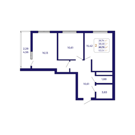 Квартира 37,9 м², 1-комнатная - изображение 1