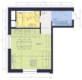 Квартира 36 м², студия - изображение 5