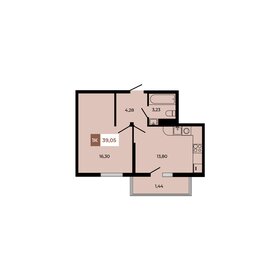Квартира 39,1 м², 1-комнатная - изображение 1