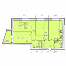 Квартира 86 м², 3-комнатная - изображение 3