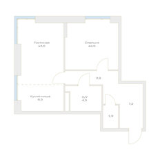 Квартира 52,2 м², 2-комнатная - изображение 3