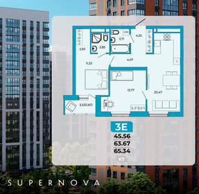 Квартира 65,3 м², 3-комнатная - изображение 1