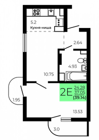 Квартира 39,1 м², 2-комнатная - изображение 1