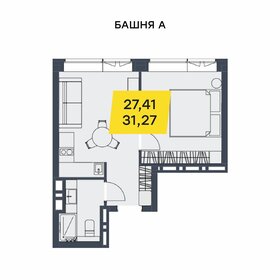Квартира 31,3 м², 1-комнатные - изображение 1