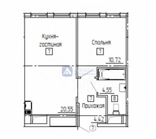 Квартира 39,8 м², 1-комнатная - изображение 1