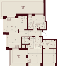 Квартира 111,4 м², 2-комнатная - изображение 1