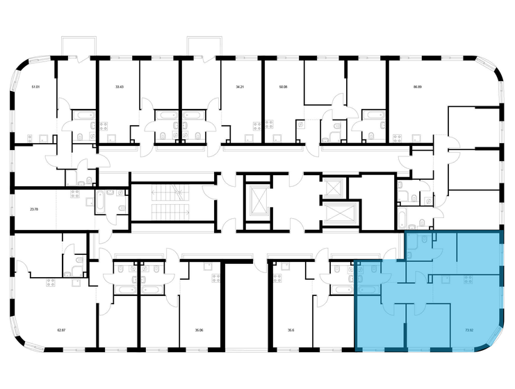 70,6 м², 3-комнатная квартира 16 438 008 ₽ - изображение 22