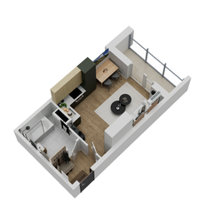 Квартира 24,5 м², студия - изображение 3