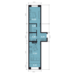 Квартира 52,2 м², 2-комнатная - изображение 1