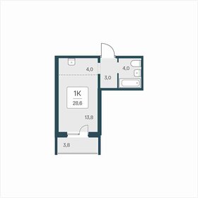 Квартира 28,6 м², 1-комнатная - изображение 1