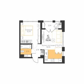 Квартира 40 м², 1-комнатная - изображение 1