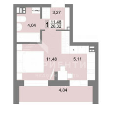 Квартира 26,8 м², студия - изображение 1