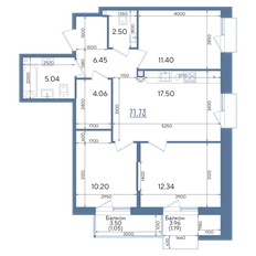 Квартира 71,7 м², 3-комнатная - изображение 4