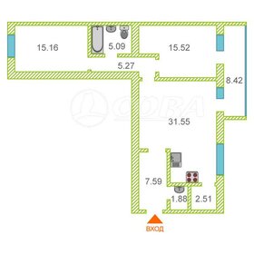 Квартира 83,9 м², 2-комнатная - изображение 1