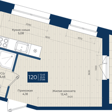 Квартира 27,7 м², студия - изображение 2