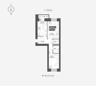 Квартира 59,1 м², 2-комнатная - изображение 1