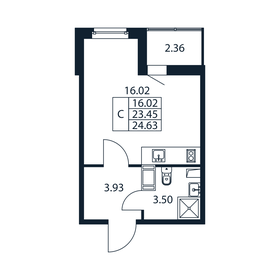 Квартира 23 м², студия - изображение 3