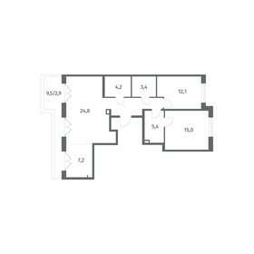 Квартира 81,9 м², 3-комнатная - изображение 2