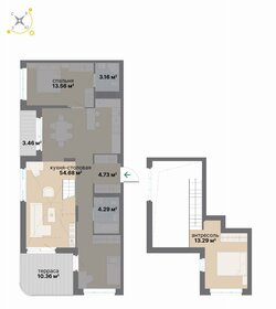 Квартира 109,7 м², 1-комнатная - изображение 1