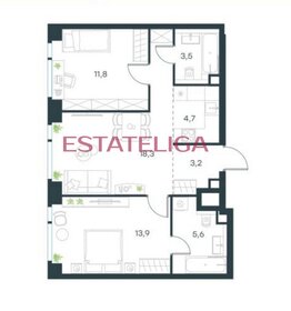 Квартира 61,5 м², 3-комнатная - изображение 1