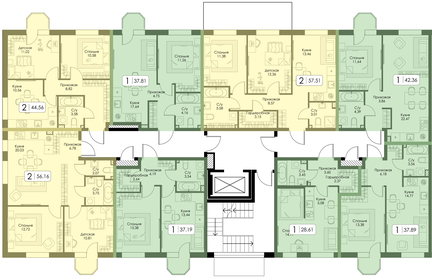 Квартира 44,6 м², 2-комнатная - изображение 2