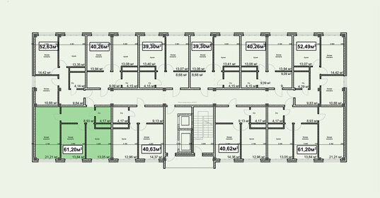 Квартира 61,2 м², 2-комнатная - изображение 2