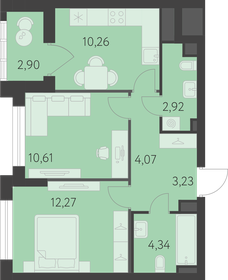 Квартира 49,2 м², 2-комнатная - изображение 1