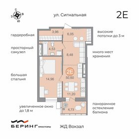 Квартира 50,9 м², 1-комнатная - изображение 1