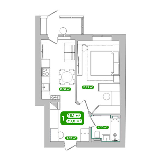 64,5 м², 3-комнатная квартира 1 850 000 ₽ - изображение 70