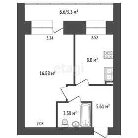 Квартира 37,1 м², 1-комнатная - изображение 1