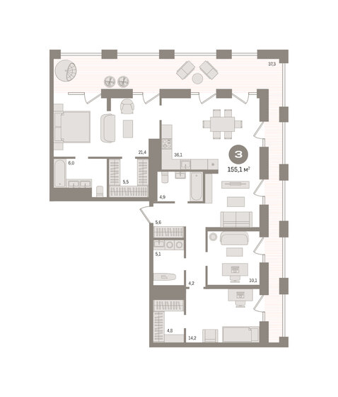 442 м², 6-комнатная квартира 125 000 000 ₽ - изображение 114