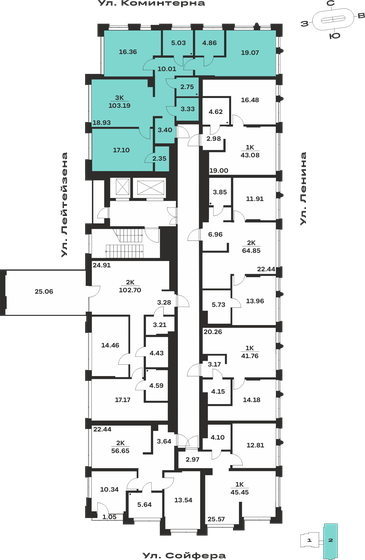 103,2 м², 3-комнатная квартира 19 090 150 ₽ - изображение 34