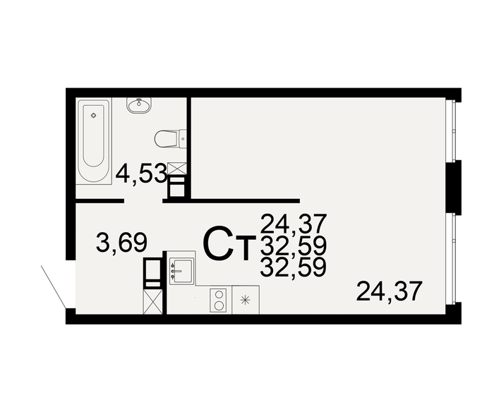 46 м², 2-комнатная квартира 3 900 000 ₽ - изображение 71