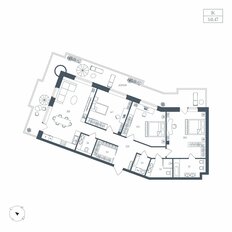 Квартира 141,5 м², 1-комнатная - изображение 4