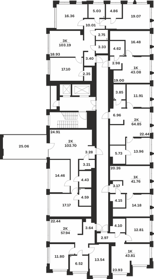 64,9 м², 2-комнатная квартира 13 553 650 ₽ - изображение 21