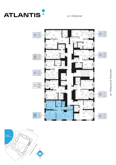 57 м², 3-комнатная квартира 11 241 500 ₽ - изображение 37
