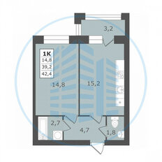 Квартира 42,4 м², 1-комнатная - изображение 2