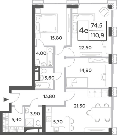 173,6 м², 5-комнатная квартира 119 520 000 ₽ - изображение 120