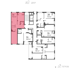 Квартира 70,6 м², 2-комнатная - изображение 2