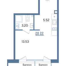 Квартира 28,2 м², студия - изображение 3